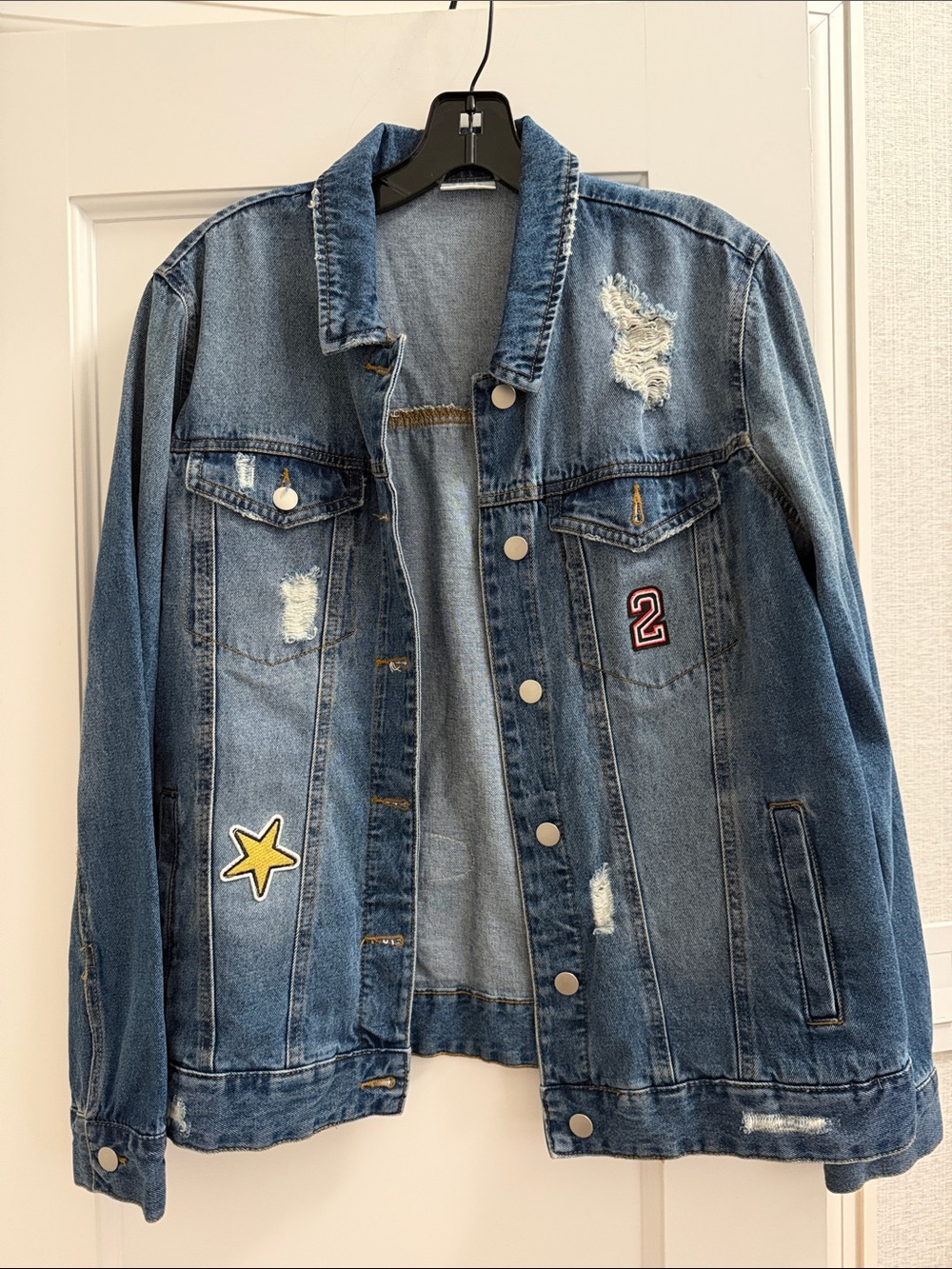 Oversized Denim Jacket with custom Patches
